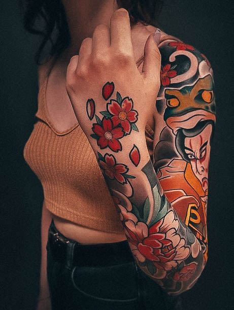 Feminine Floral Tattoo Designs For Women