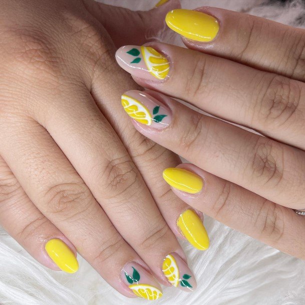 Feminine Fruit Nail Designs For Women