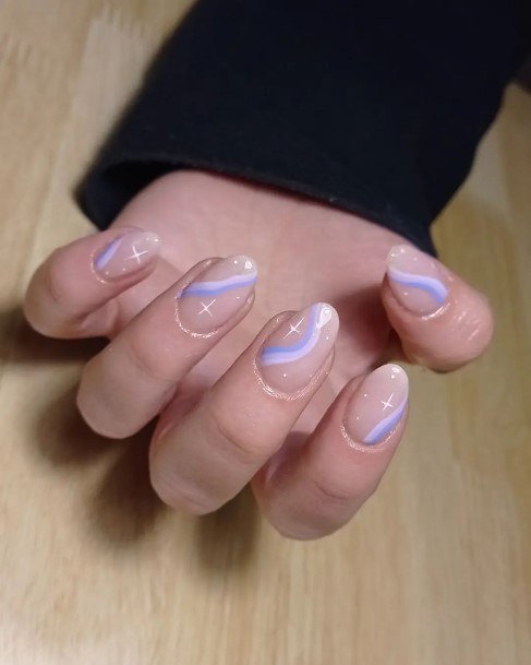 Feminine Girls Abstract Nail Designs