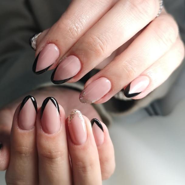 Feminine Girls Almond French Nail Designs