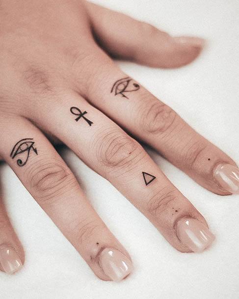 Feminine Girls Ankh Tattoo Designs