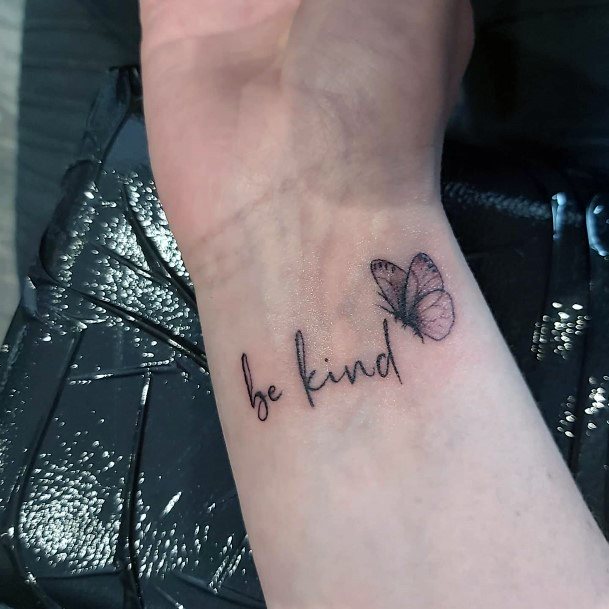 Feminine Girls Be Kind Tattoo Designs