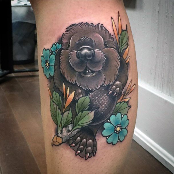 Feminine Girls Beaver Tattoo Designs