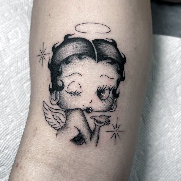 Feminine Girls Betty Bop Tattoo Designs