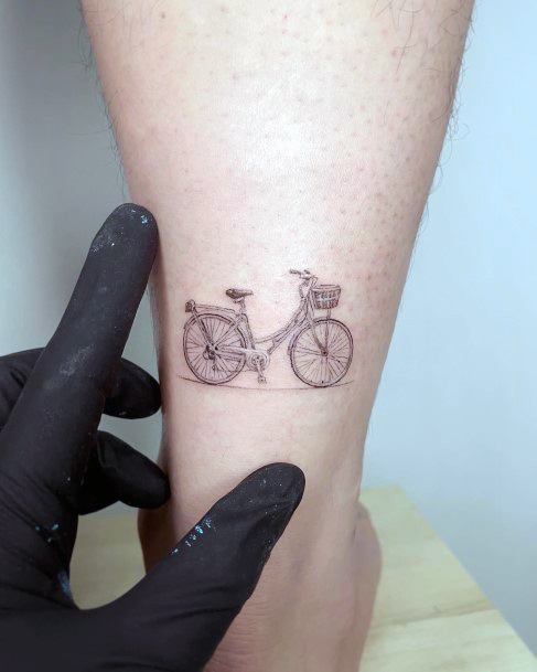 Feminine Girls Bicycle Tattoo Designs