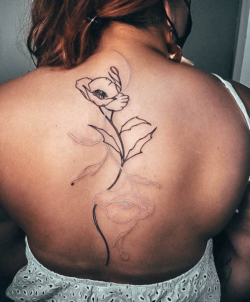 Feminine Girls Black And White Tattoo Designs