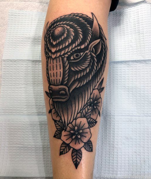 Feminine Girls Buffalo Tattoo Designs