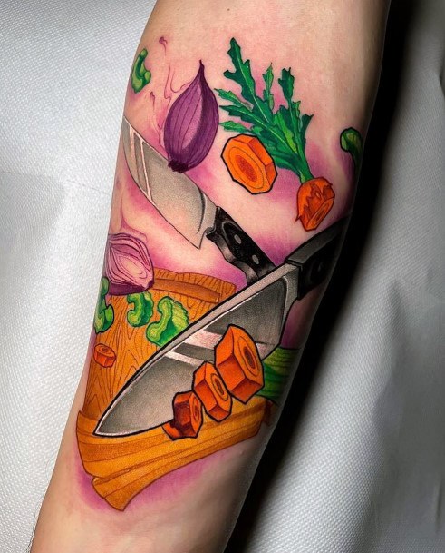 Feminine Girls Carrot Tattoo Designs