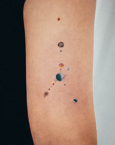 Feminine Girls Constellation Tattoo Designs