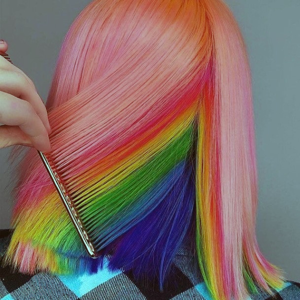 Feminine Girls Cool Hair Dye Colors Ideas