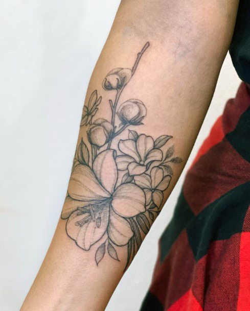 Feminine Girls Cotton Tattoo Designs