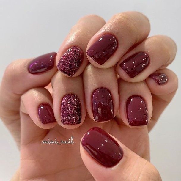 Feminine Girls Dark Nail Designs