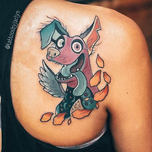 Feminine Girls Disney Tattoo Designs