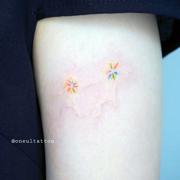 Feminine Girls Fireworks Tattoo Designs