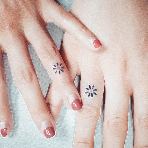 Feminine Girls Friendship Tattoo Designs