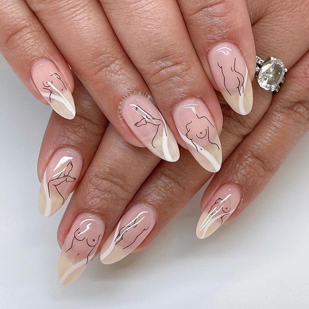 Feminine Girls Funky Nail Designs