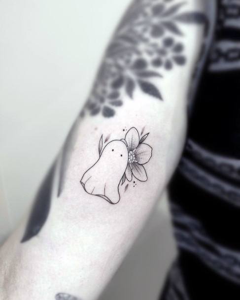 Feminine Girls Ghost Tattoo Designs