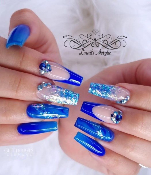 Feminine Girls Glitter Nail Designs