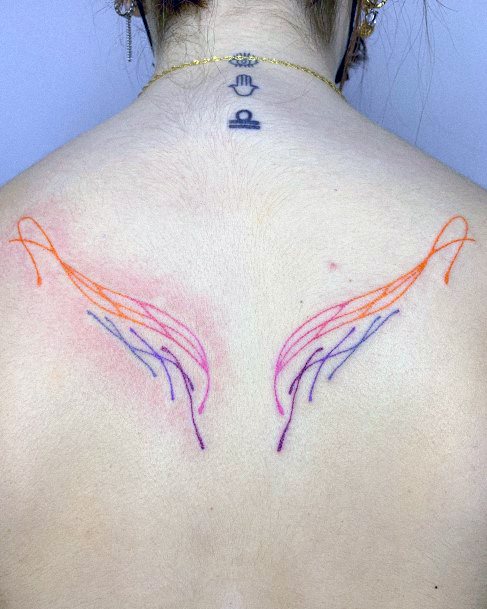 Feminine Girls Gradient Tattoo Designs