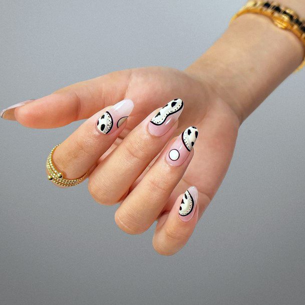 Feminine Girls Grey Dress Nail Designs