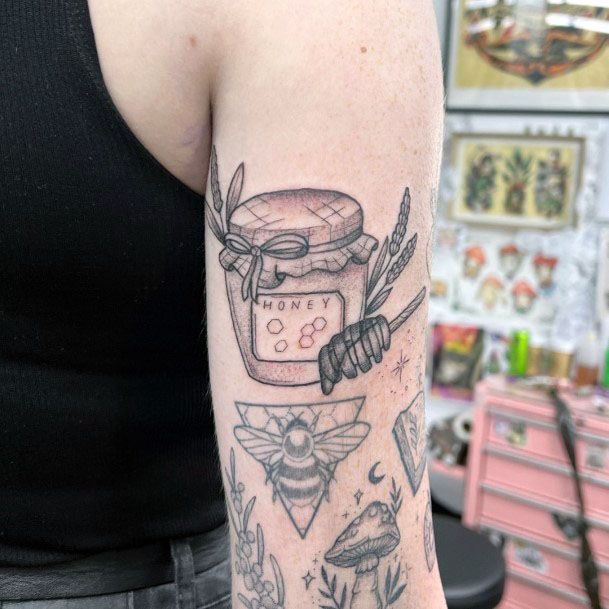 Honey dipper tattoo  Tattoogridnet