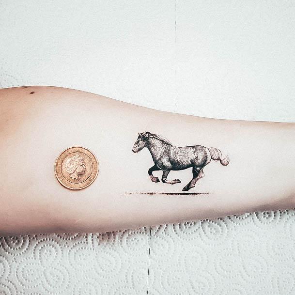 Feminine Girls Horse Tattoo Designs