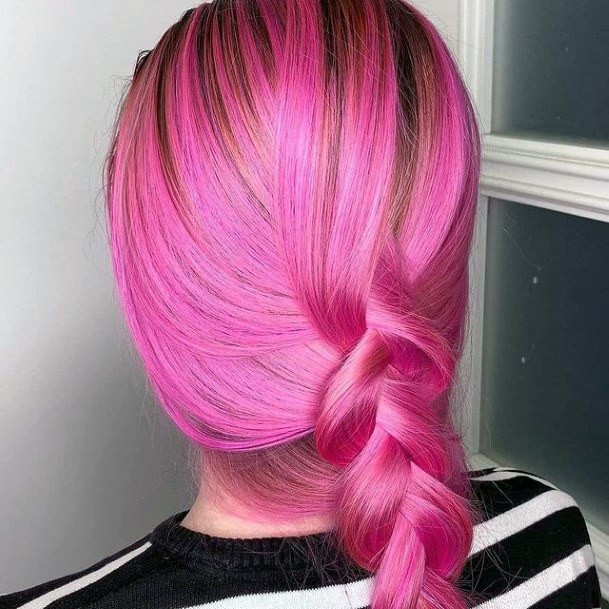 Feminine Girls Hot Pink Hairstyles Ideas