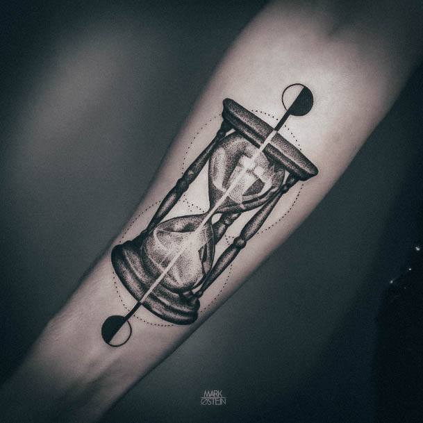 Feminine Girls Hourglass Tattoo Designs