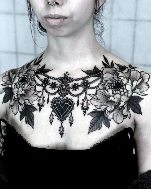 Feminine Girls Jewelry Tattoo Designs