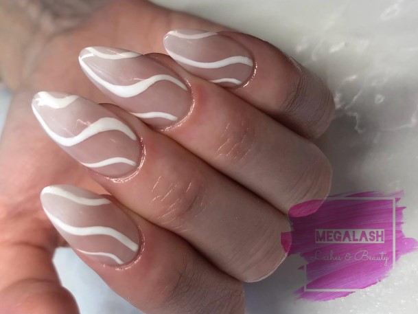 Feminine Girls Light Nude Nail Designs