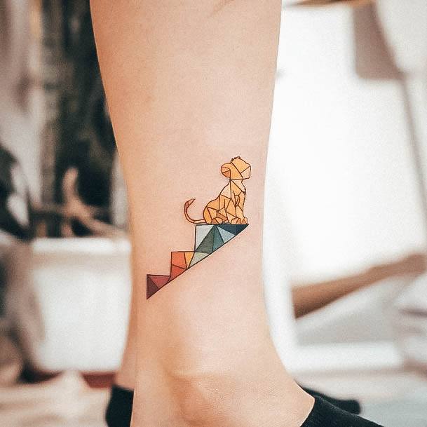 Feminine Girls Lion King Tattoo Designs