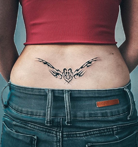 Feminine Girls Lower Back Tattoo Designs