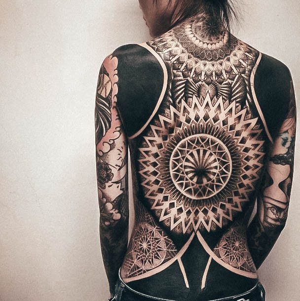 Feminine Girls Mandala Tattoo Designs