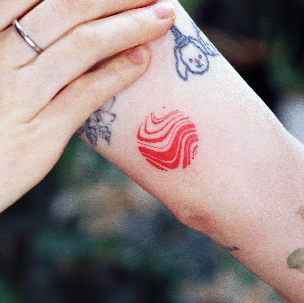 Feminine Girls Marble Tattoo Designs