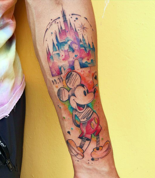 Feminine Girls Mickey Mouse Tattoo Designs