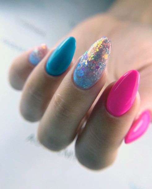 Feminine Girls Ombre Summer Nail Designs