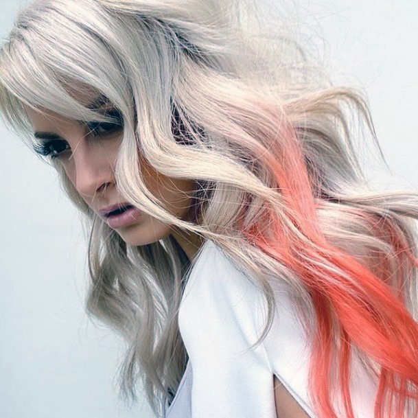 Feminine Girls Orange Ombre Hairstyles Ideas