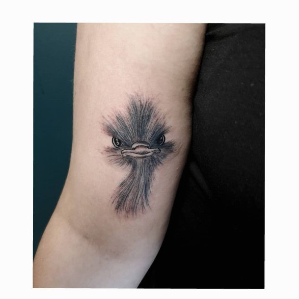 Feminine Girls Ostrich Tattoo Designs