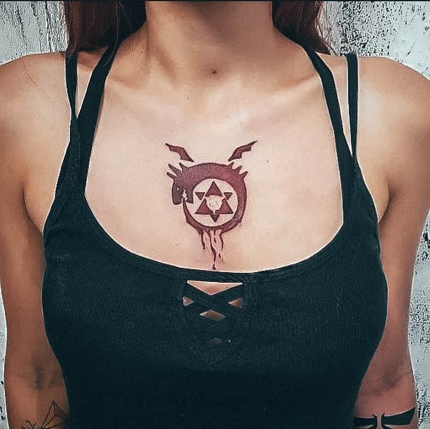 Feminine Girls Ouroboros Tattoo Designs