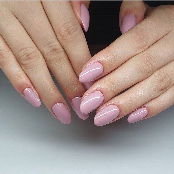 Feminine Girls Pale Pink Nail Designs