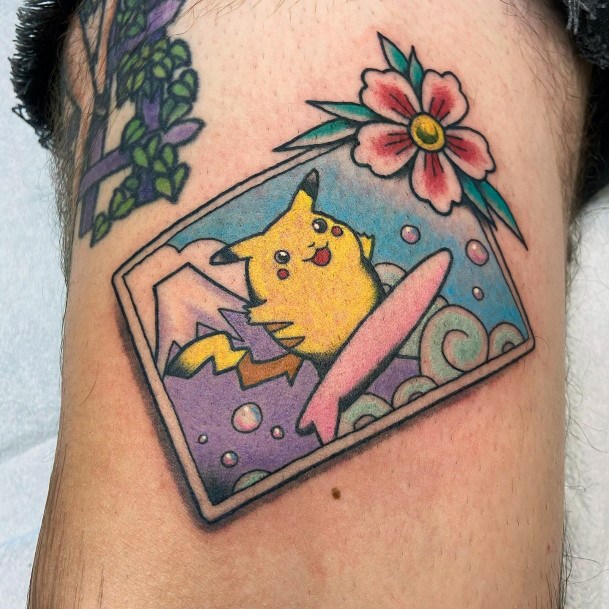 Feminine Girls Pikachu Tattoo Designs