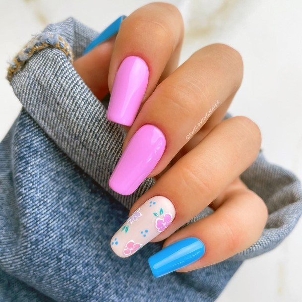 Feminine Girls Pink Nail Designs