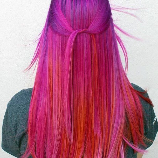 Feminine Girls Pink Ombre Hairstyles Ideas