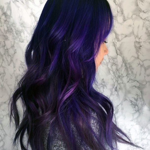 Feminine Girls Purple Hairstyles Ideas