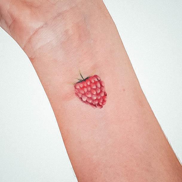 Feminine Girls Raspberry Tattoo Designs