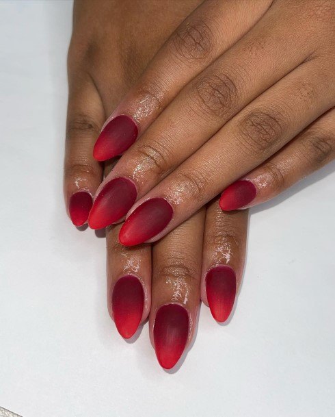 Feminine Girls Red Ombre Nail Designs