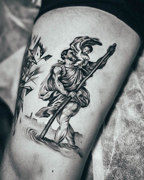 Feminine Girls Religious Tattoo Designs