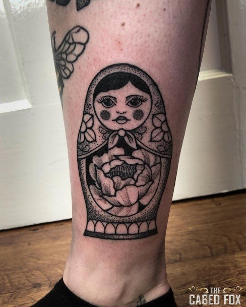 Feminine Girls Russian Nesting Doll Matryoshka Tattoo Designs