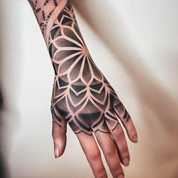 Feminine Girls Sacred Geometry Tattoo Designs