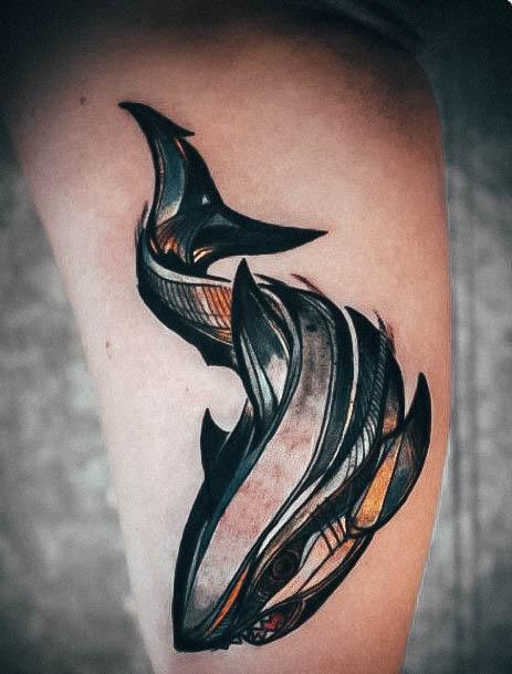 Feminine Girls Shark Tattoo Designs